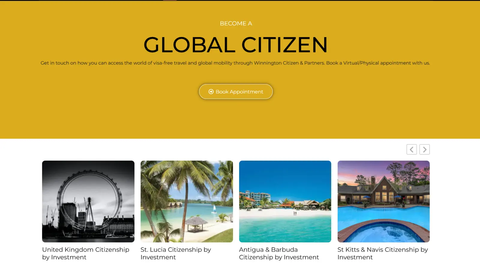 Winnington appointment and global citizen section